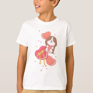 Camiseta El día de San Valentín: Beagle y Macarons
