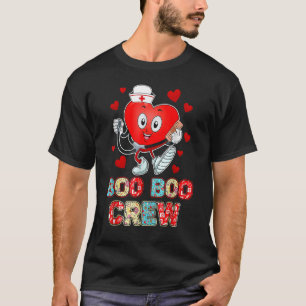 Camiseta El día de San Valentín Boo Boo Crew Enfermera Cora