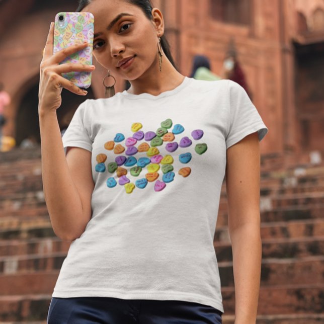 Camiseta El día de San Valentín Candy Hearts Love (Subido por el creador)