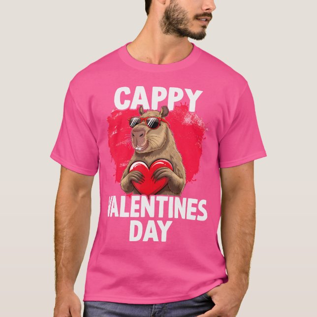 Camiseta El día de San Valentín Cappy de Capibara (Anverso)
