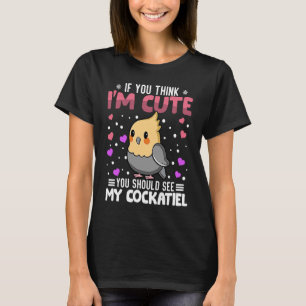 Camiseta El día de San Valentín Cardíaco Cockatiel Animal P