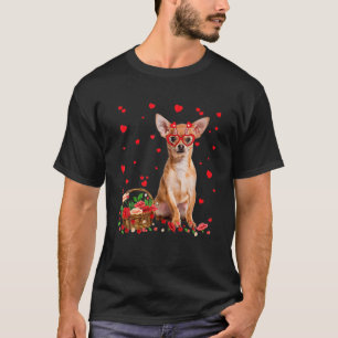 Camiseta El día de San Valentín Chihuahua Dog Flowers Masco