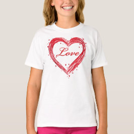 Camiseta el día de San Valentín con corazones
