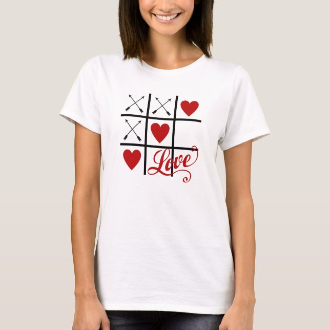 Camiseta el día de San Valentín con corazones (Anverso)
