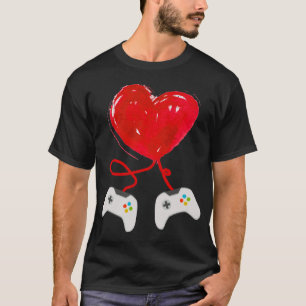 Camiseta El día de San Valentín Controlador de juego Hear