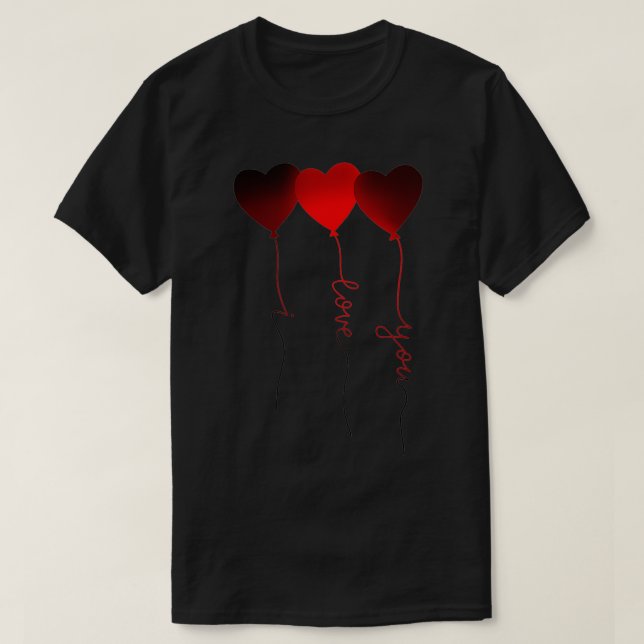 Camiseta El día de San Valentín Corazón Cute (Diseño del anverso)
