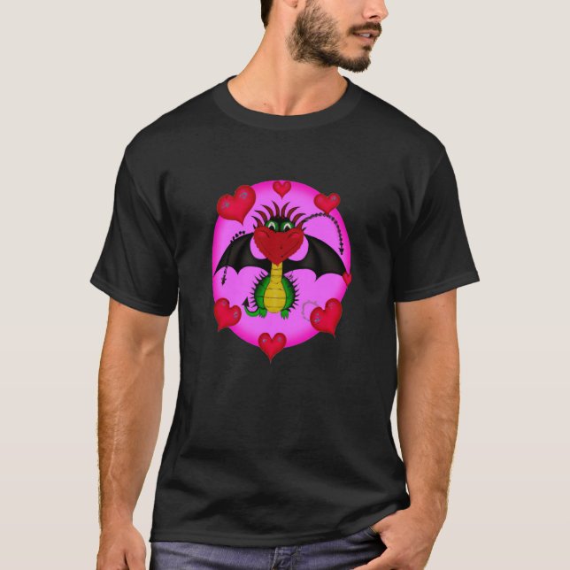 Camiseta El día de San Valentín corazones dragón 10 (Anverso)