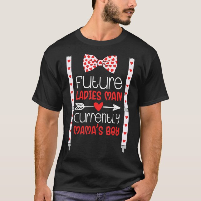 Camiseta El día de San Valentín cuta a las damas de hombre  (Anverso)