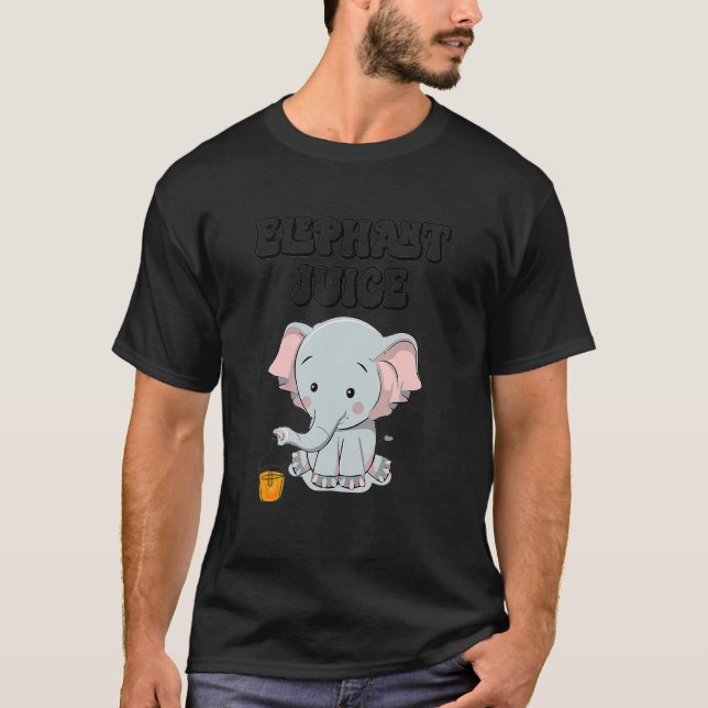 Camiseta El día de San Valentín Cute Elephant Juice te amo (Anverso)