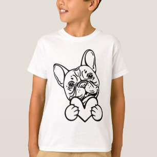 Camiseta El día de San Valentín Cute Frenchie Bulldog franc