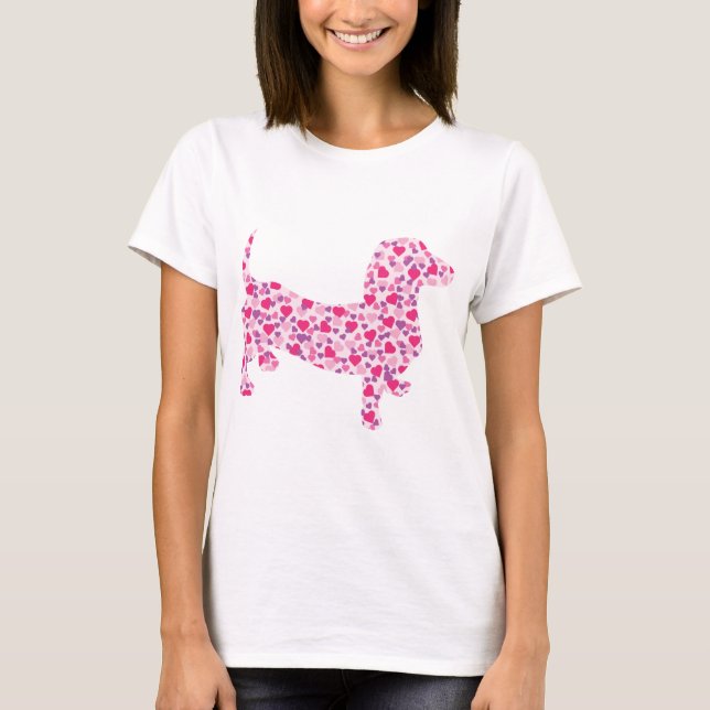 Camiseta El día de San Valentín Dachshund (Anverso)