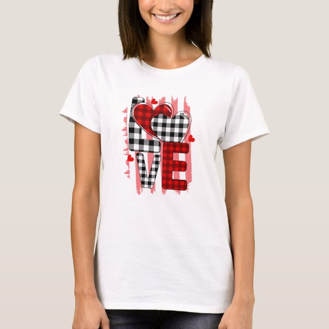 Camiseta El día de San Valentín de acuarela moderna de Hear (Anverso)