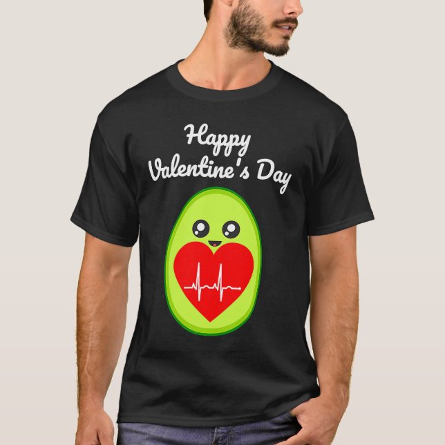 Camiseta El día de San Valentín de aguacates para hombres y (Anverso)