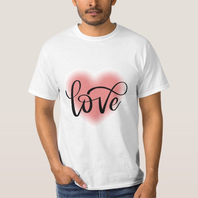 Camiseta El día de San Valentín de amor al corazón (Anverso)