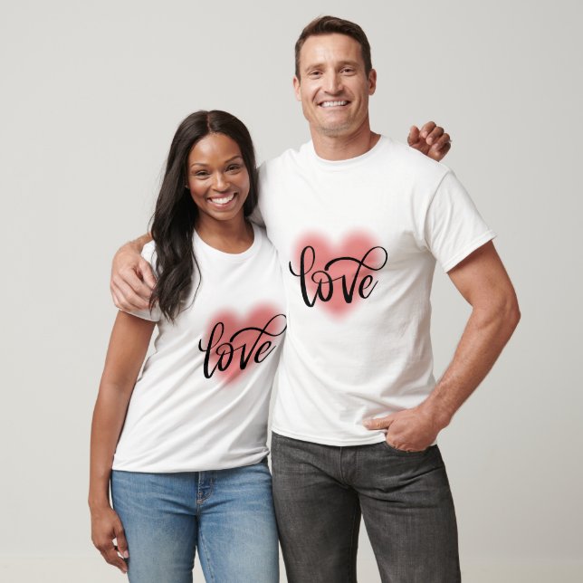 Camiseta El día de San Valentín de amor al corazón (Unisexo)