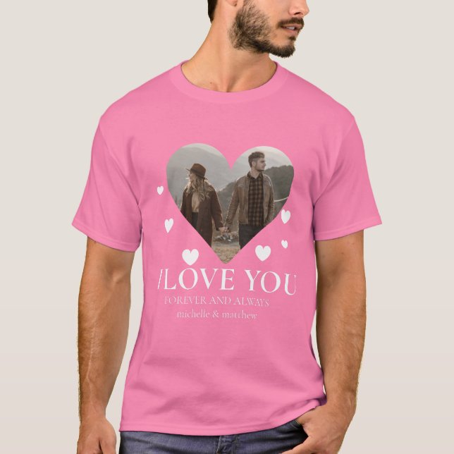 Camiseta El día de San Valentín de amor Foto de parejas per (Anverso)