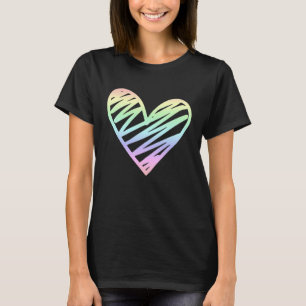 Camiseta El día de San Valentín de amor Pastel Rainbow 1