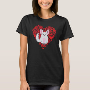 Camiseta El día de San Valentín de amor Rosas Chinchilla Bo