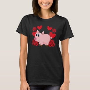 Camiseta El día de San Valentín de amor Rosas niños de cerd