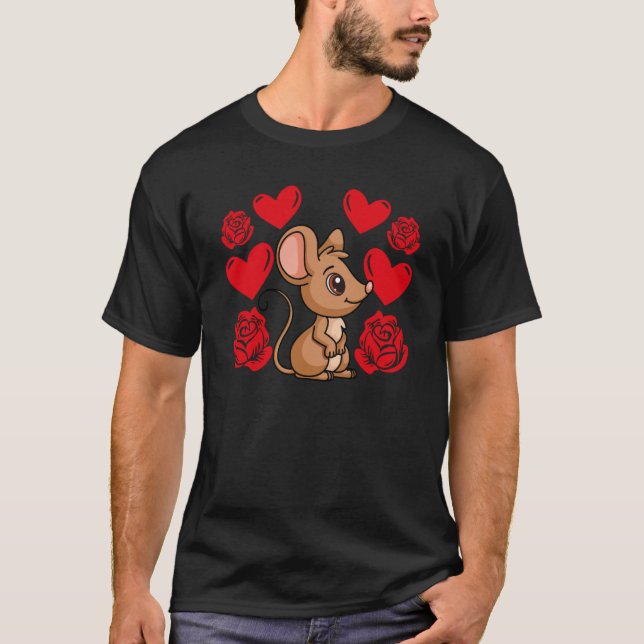 Camiseta El día de San Valentín de amor Rosas Rat Boys Niño (Anverso)
