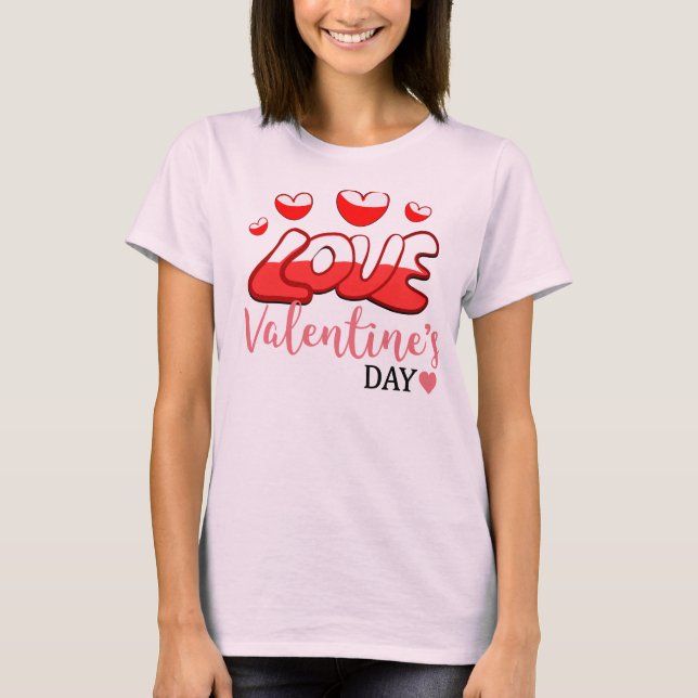 Camiseta el día de San Valentín de amor T-Shirt (Anverso)