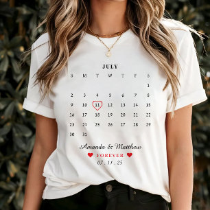 Camiseta El día de San Valentín de Aniversario de Pareja de
