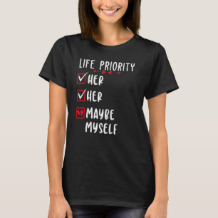 Camiseta El día de San Valentín De Boyfriend Con Prioridad