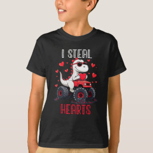 Camiseta El día de San Valentín de Camión Dinosaurio Robo C