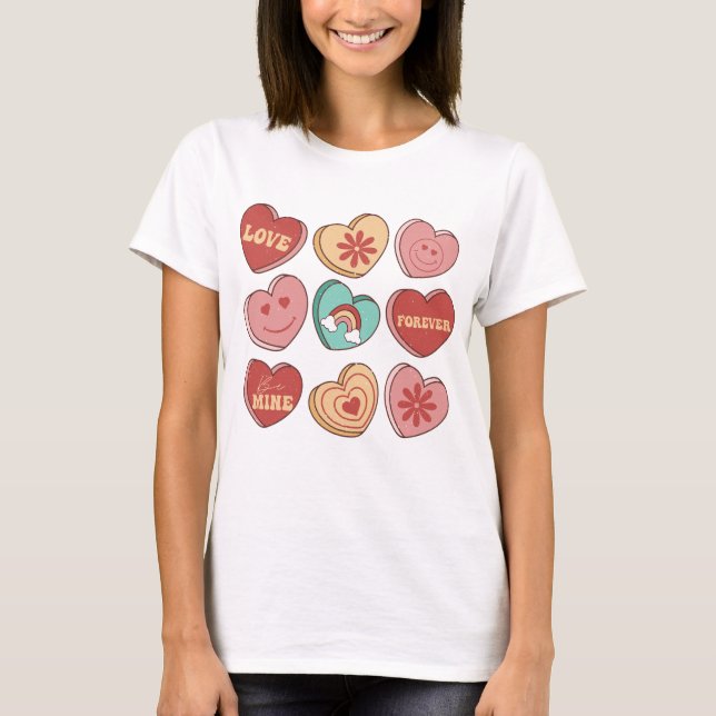 Camiseta El día de San Valentín de cardíacos (Anverso)