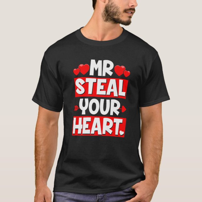 Camiseta El día de San Valentín de Chicas de niños Sr. Roba (Anverso)