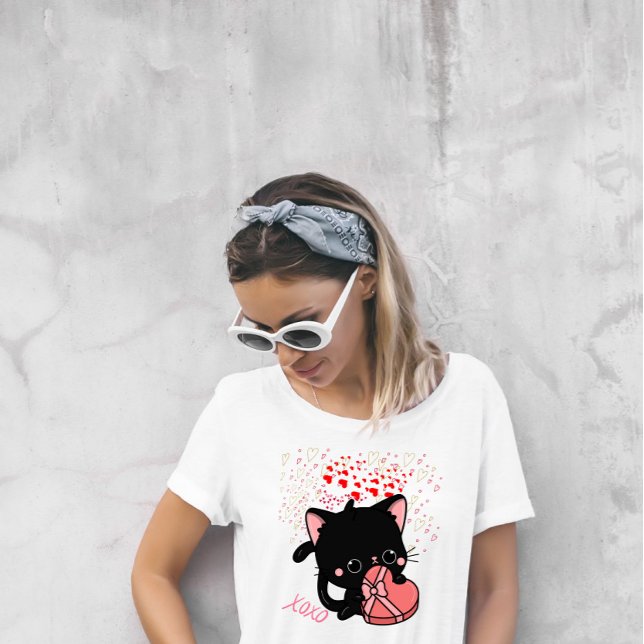 Camiseta El día de San Valentín de gato (Subido por el creador)