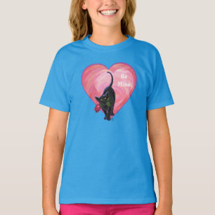 Camiseta El día de San Valentín de gato negro