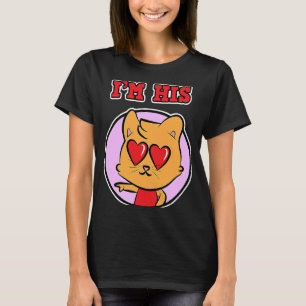 Camiseta El día de San Valentín de gatos para mujeres Yo so