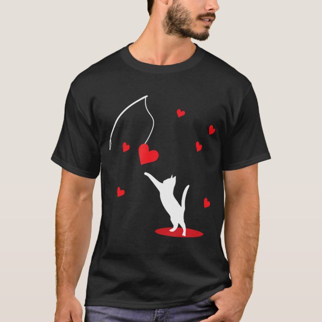 Camiseta El día de San Valentín De Juguete Gato Para Ella O (Anverso)