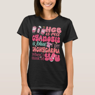 Camiseta El día de San Valentín de la enfermera de taquicar