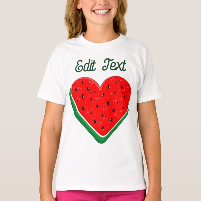 Camiseta El día de San Valentín de la sandía en Palestina L (Anverso)
