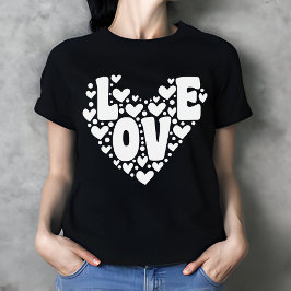 Camiseta El día de San Valentín de las mujeres negras con a