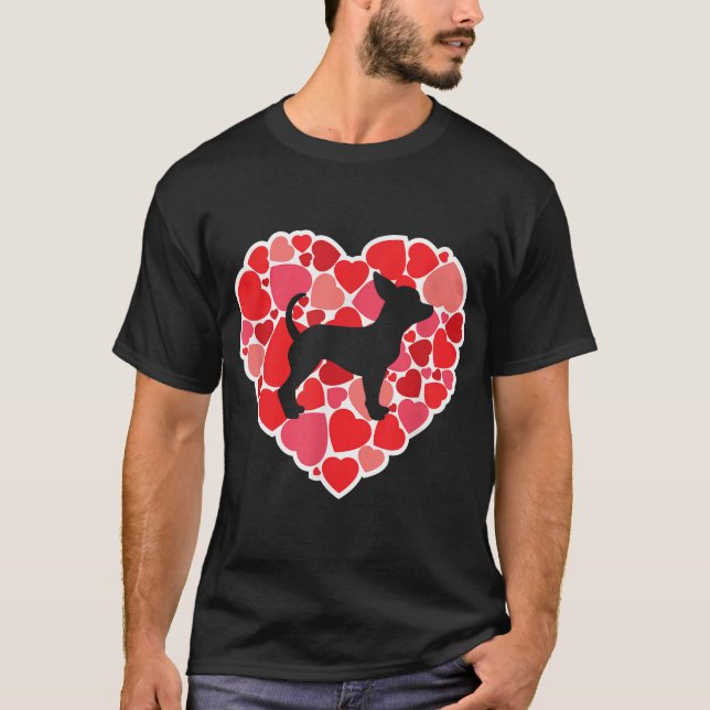 Camiseta El día de San Valentín de los amantes del perro de (Anverso)