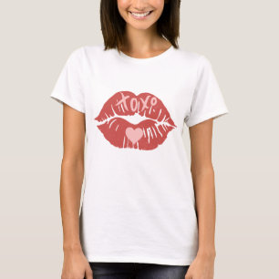 Camiseta El día de San Valentín de los labios de XOXO