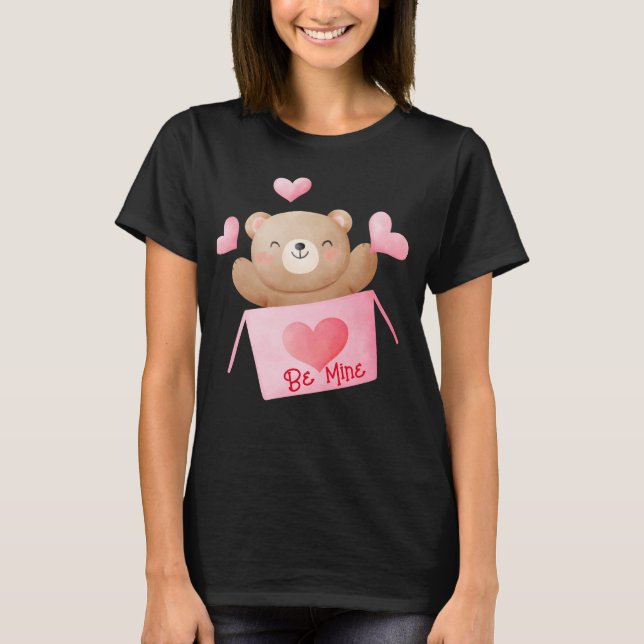 Camiseta El día de San Valentín de oso lindo (Anverso)