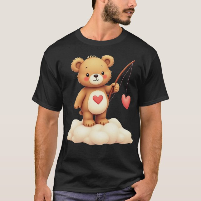 Camiseta El día de San Valentín de osos de cuidado Tenderhe (Anverso)