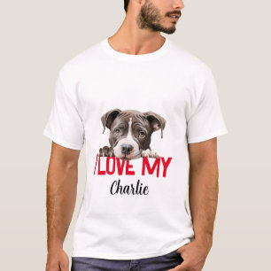 Camiseta El día de San Valentín de Pitbull personalizado