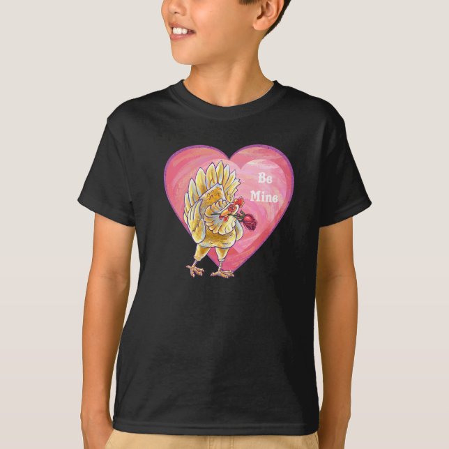 Camiseta El día de San Valentín de pollo (Anverso)