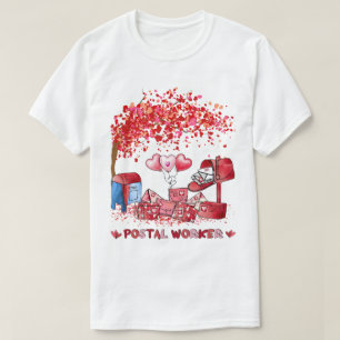Camiseta El día de San Valentín de Trabajo Postal