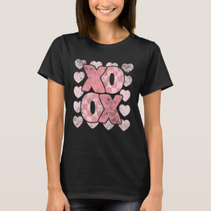Camiseta El día de San Valentín de XOXO Retro Groovy Love V