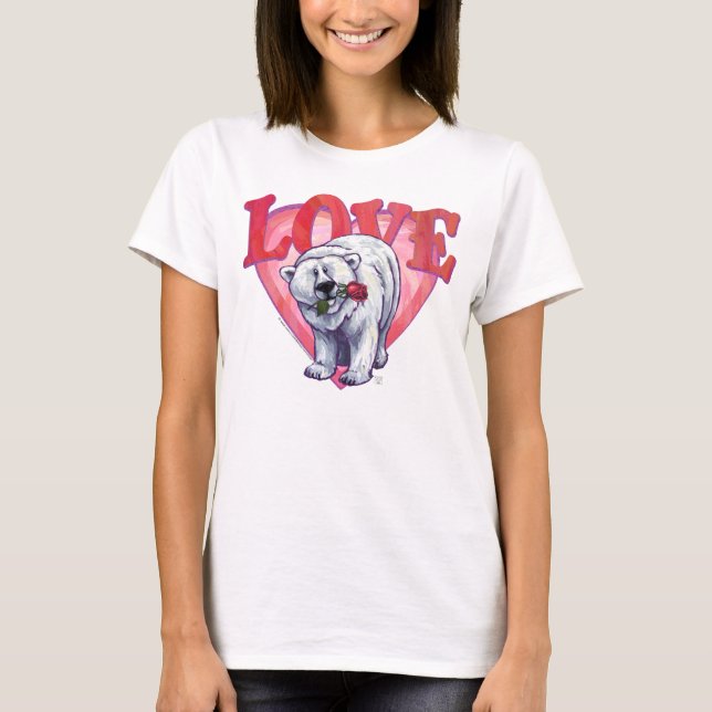 Camiseta El día de San Valentín del oso polar (Anverso)