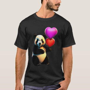 Camiseta El día de San Valentín del Panda de San Valentín y