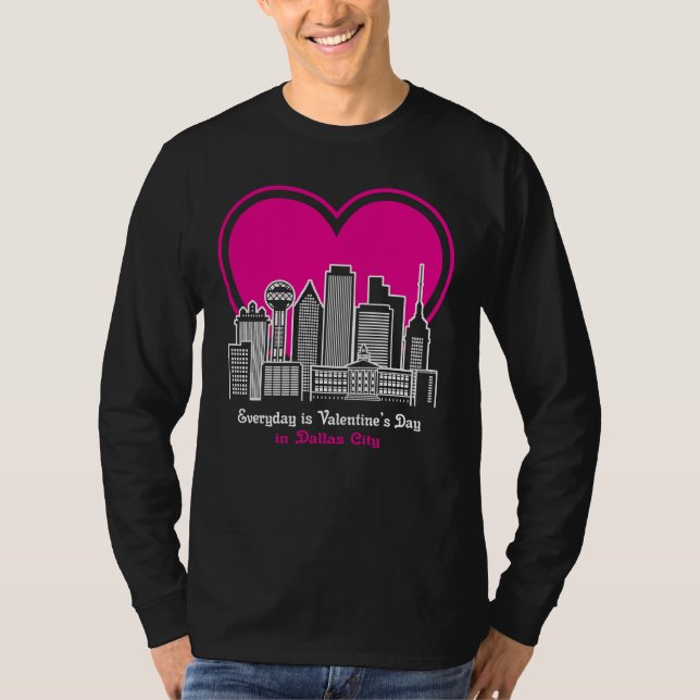 Camiseta El día de San Valentín en Dallas City (Anverso)