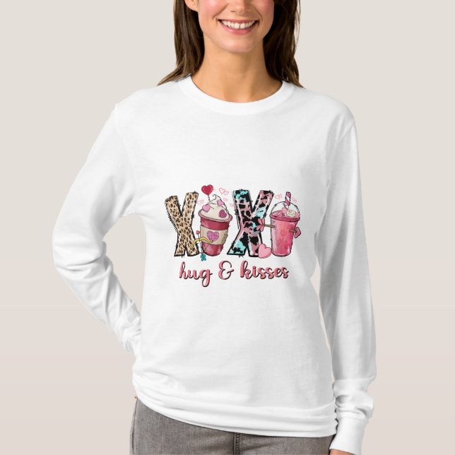 Camiseta El día de San Valentín femenina, café de  (Anverso)