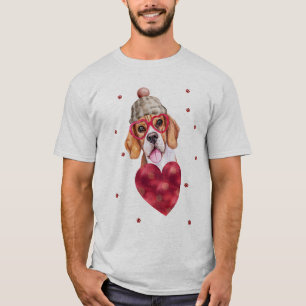 Camiseta El día de San Valentín Gift Beagle Dog T-Shirt